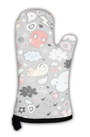 Oven Mitt, Funny Pattern Of Clouds Of Birds And The Elements