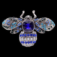 CINDY XIANG Rhinestone Bee Brooch Large Fashion Insect Pin Vintage Brooches For Women Winter Coat Jewelry High Quality