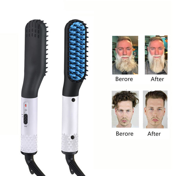 NEW Beard Straightener Multifunctional Hair Comb Brush Electric Quick Heating  Hair Straightening Iron Hair Styling Comb For Men
