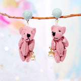 Cute Animal Bee Drop Earrings For Women Girls Kids Jewelry Korean Style 2020 Fashion Handmade Wool Long Chain Dangle Earring
