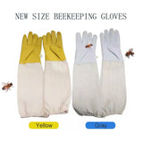 Beekeeper Anti-bee Gloves Protective Sleeves Ventilated Sheepskin And Canvas For Apiculture Tools Beekeeping Gloves