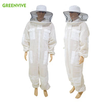 3-Layers Ultra Breathable Ventilated Beekeeping Suit with Round Veil Professional Anti Bee Protective Suit