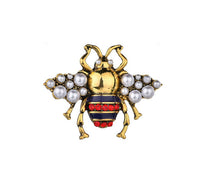Star same pearl bee brooch fashion men&#39;s and women&#39;s banquet jewelry gifts