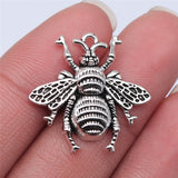 WYSIWYG 10pcs 25x25mm Antique Gold Color Antique Bronze Color Antique Silver Color Bee Charms For Jewelry Making