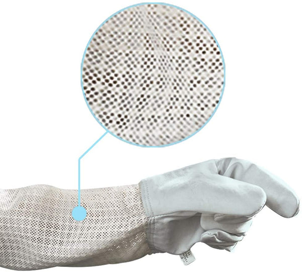 Ultra Mesh Beekeepers Gloves Three-layer Net Ventilation Protect Your Hands Fully Ventilated Goatskin Beekeeping Gloves