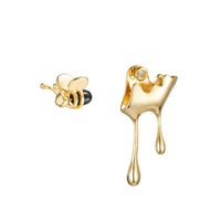 2021 Korean New Asymmetry Honey Bee Pearl Earrings Fashion Temperament Versatile Small Earrings Elegant Ladies Jewelry