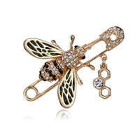 Fashion Enamel Insect Series Brooches Women Men Delicate Little Bee Brooch Crystal Rhinestone Brooch Pin Jewelry Gifts Wholesale