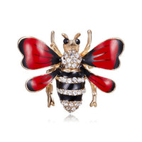 Fashion Enamel Insect Series Brooches Women Men Delicate Little Bee Brooch Crystal Rhinestone Brooch Pin Jewelry Gifts Wholesale