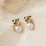 2020 Korean New Exquisite Honey Bee Pearl Earrings Fashion Temperament Versatile Small Earrings Elegant Ladies Jewelry