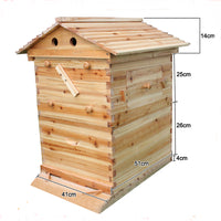 Automatic Wooden Bee Hive House Wooden Bees Box Beekeeping Equipment Beekeeper Tool for Bee Hive Supply 66*43*26cm High Quality