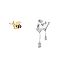 2021 Korean New Asymmetry Honey Bee Pearl Earrings Fashion Temperament Versatile Small Earrings Elegant Ladies Jewelry