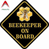 Aliauto Warning Mark Reflective Car Sticker Amusing Beekeeper on Board Waterproof Decals Motorcycle Automobile Parts,10cm*10cm