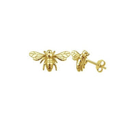 AIDE 925 Sterling Silver 3D Bee Stud Earrings For Women Exquisite INS Gloosy Insect Piercing Cartilage Earings Jewelry kolczyki