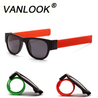 Slap Sunglasses Polarized Women Slappable Bracelet Sun Glasses for Men Wristband Fold Shades Oculos Colorful Fashion Mirror