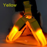 Dog Harness LED Flashing Collar Light Pet Dog Collar Luminous Leash for Dogs Rope Belt Dog Harness Vest Puppies Harness no Pull