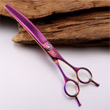 Fenice Professional JP440c 7 inch High quality Pet dog Grooming Scissors Curved thinning shears Thinning rate about 25%