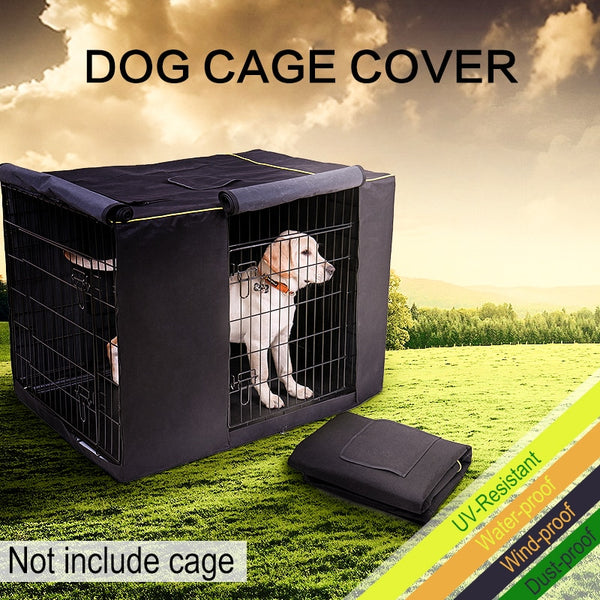 Pet Dog Cages Cover Waterproof Non-slip Solid Extra Kennel Cage Cover for Medium Large Dogs 3 Sizes Travel Training Dog Products