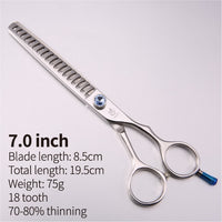 Fenice JP440c 7 inch 8 inch High-end Pet dog Grooming Scissors thinning shears Thinning rate about 80%