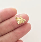 Eruifa 20pcs 13*12mm Mini Bee Charms Zinc Alloy necklace,earring bracelet jewelry DIY handmade 2 colors