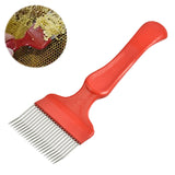 DLKKLB 1Pc Good Quality 21 Pin Stainless Steel Tines Comb Uncapping Fork Scratcher Apiculture Cut Honey Fork Bee Beekeeping Tool
